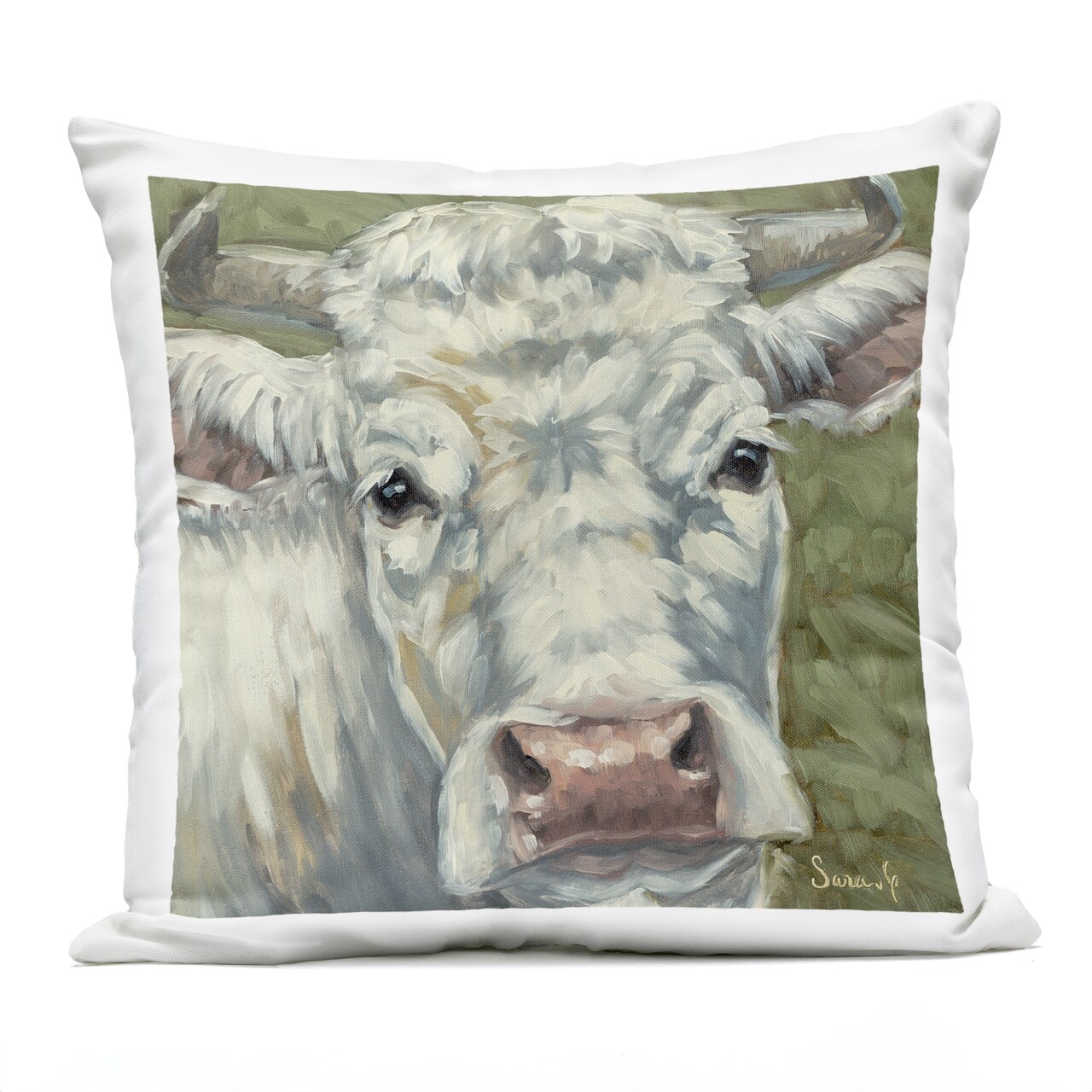 Stupell Industries Pearl Of The Pasture Outdoor Printed Pillow, design by Sara G. Designs, 18 x 7 x 18